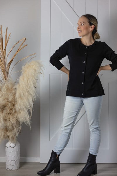 EBAS501 BUTTON CARDIGAN