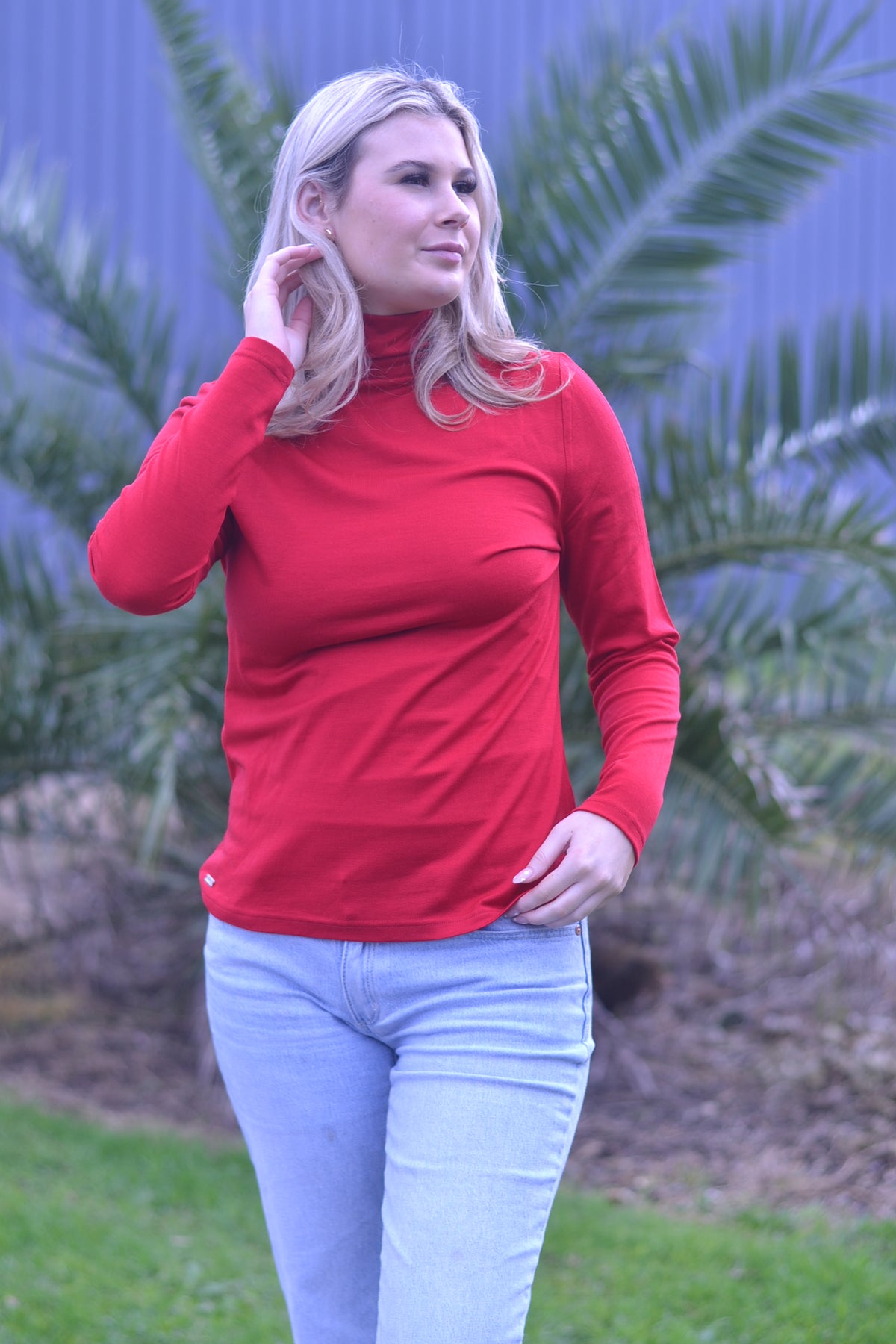 EBAS515.COLOUR.P-Z MERINO ROLL NECK JUMPER
