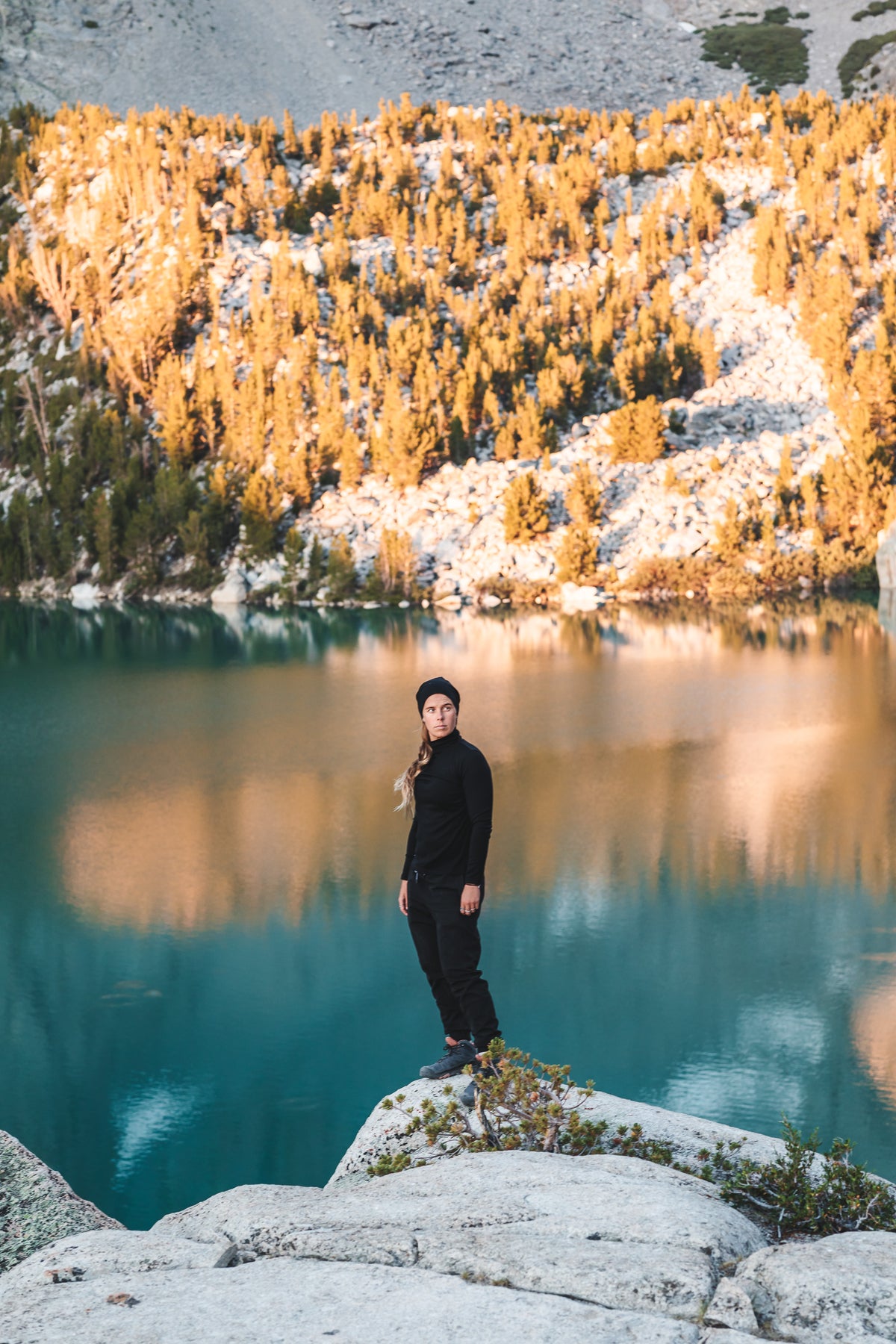 EBAS515.COLOUR.A-O MERINO ROLL NECK JUMPER