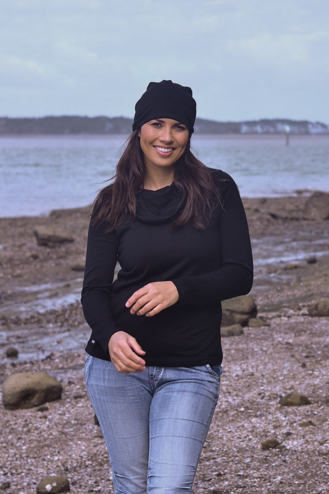 EBAS569 COWL NECK JUMPER