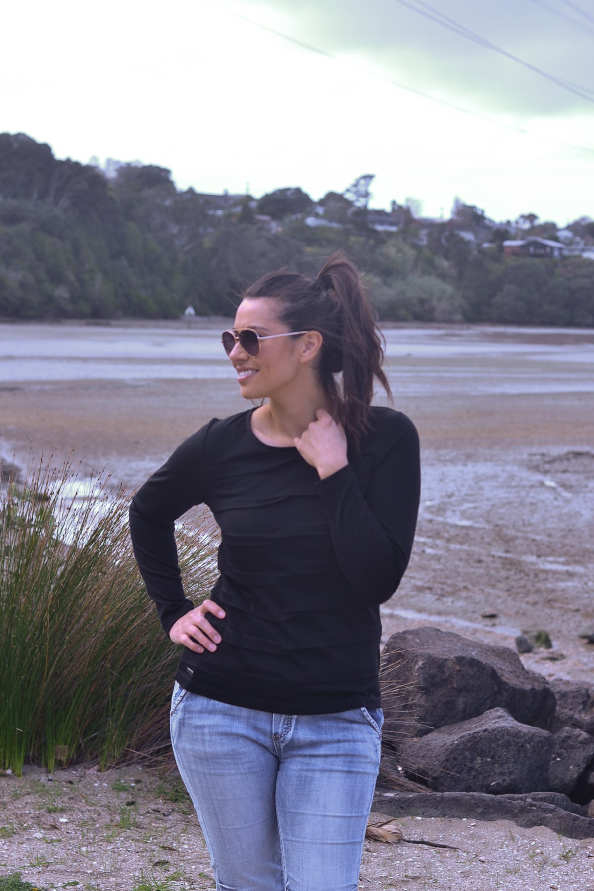 EBAS608 TUCK PLEAT TOP