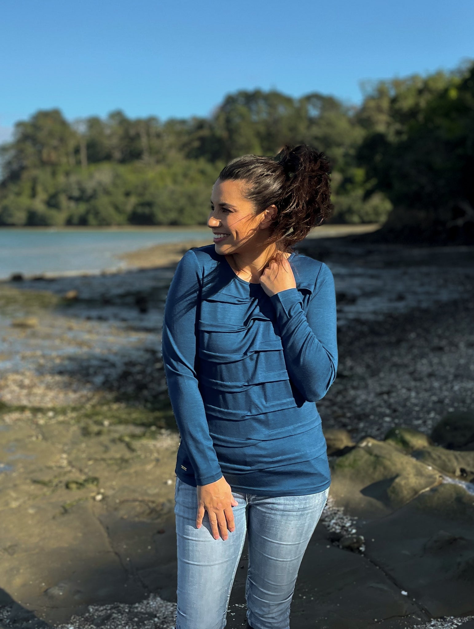 TUCK PLEAT TOP - TUCK PLEAT TOP - Ebony Boutique NZ