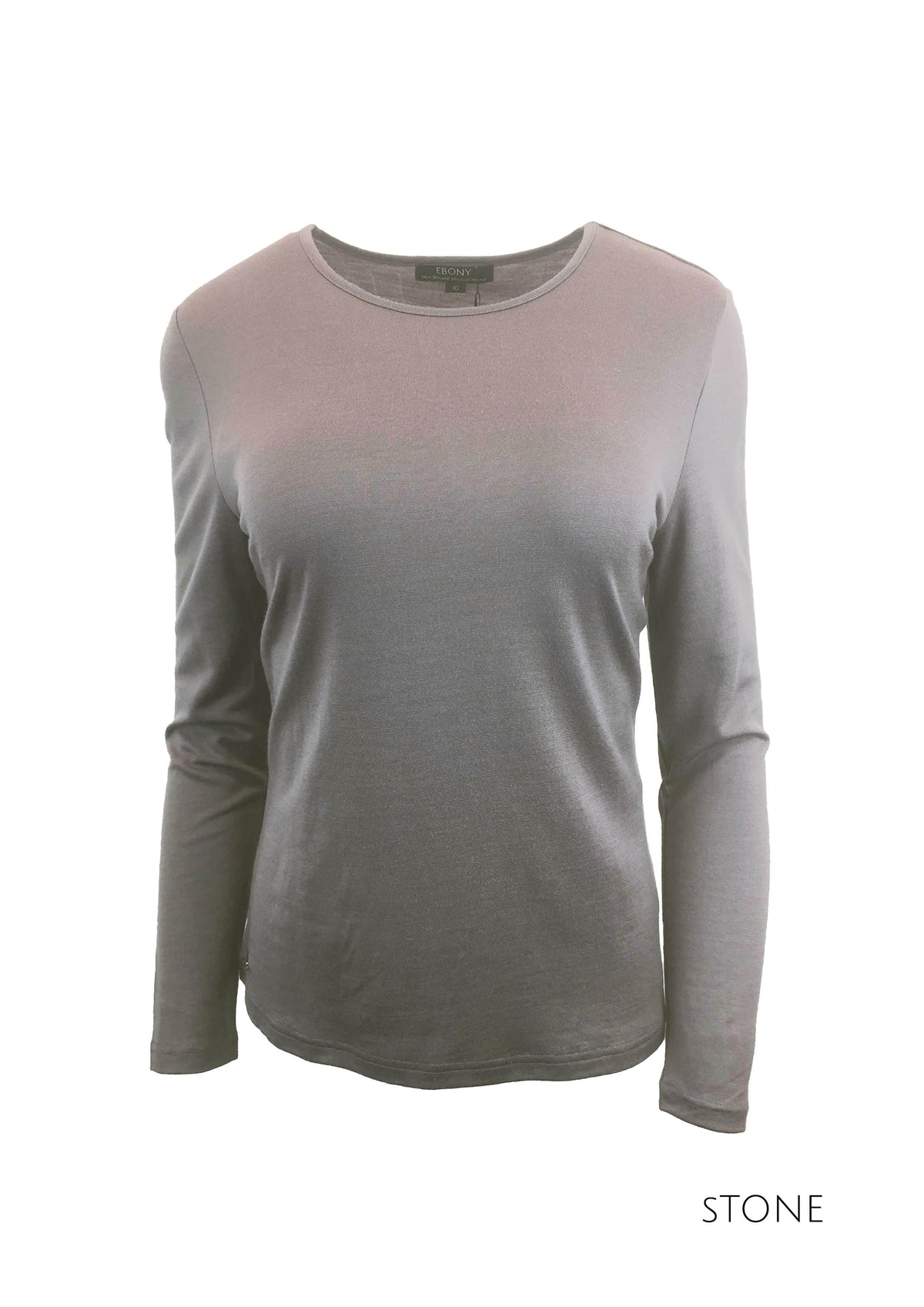EBAS553.COLOUR.P-Z SELF TRIM ROUND NECK MERINO