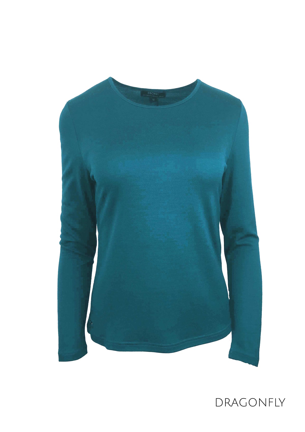EBAS553.COLOUR.A-H SELF TRIM ROUND NECK MERINO