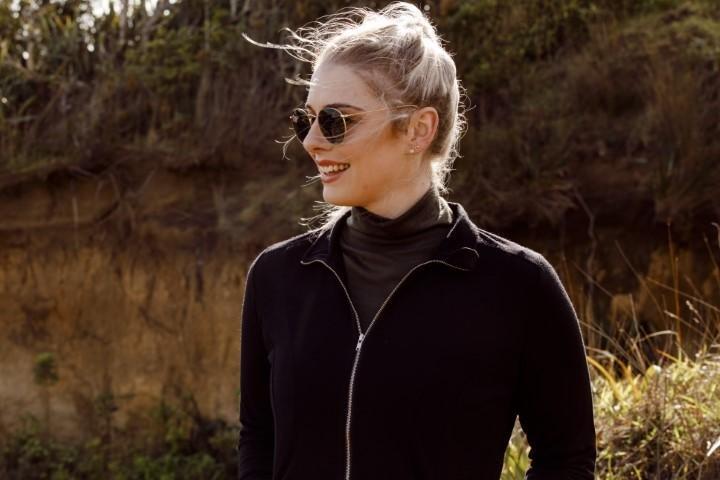 MERINO CURVE PANEL JACKET - MERINO CURVE PANEL JACKET - Ebony Boutique NZ