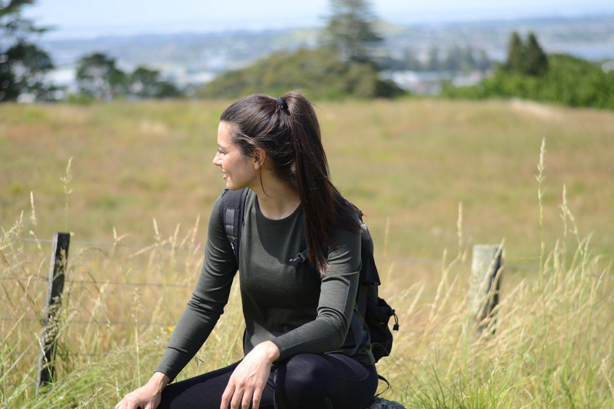 MERINO JUMPER PLAIN TRIM ROUND CREW NECK - MERINO JUMPER PLAIN TRIM ROUND CREW NECK - Ebony Boutique NZ