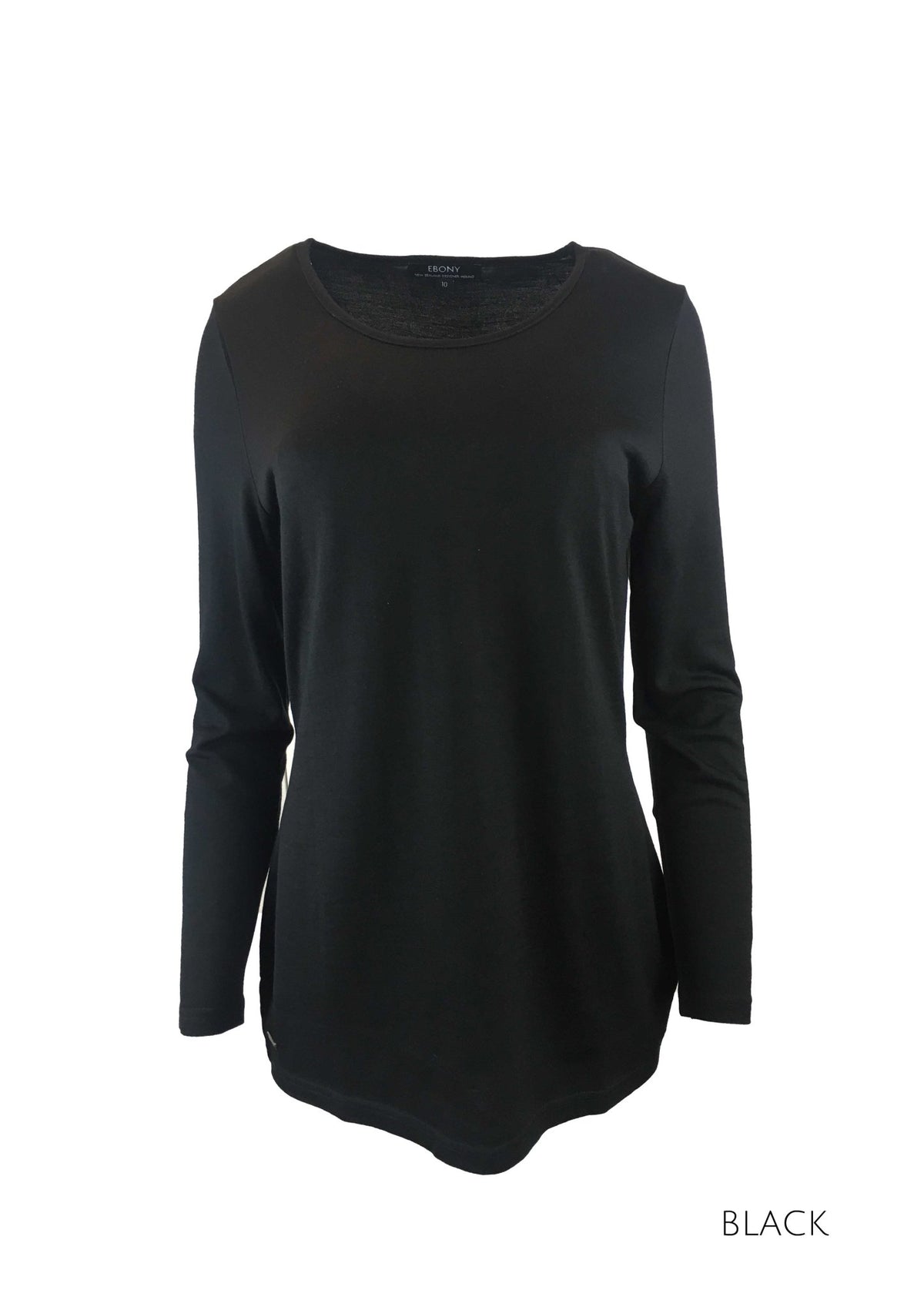 MERINO MID LENGTH SCOOP NECK - MERINO MID LENGTH SCOOP NECK - Ebony Boutique NZ