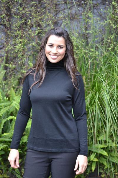 ROLL NECK JUMPER - EBAS515 in BLACK - Ebony Boutique NZ